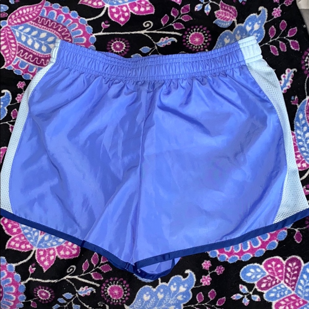 blue shorts